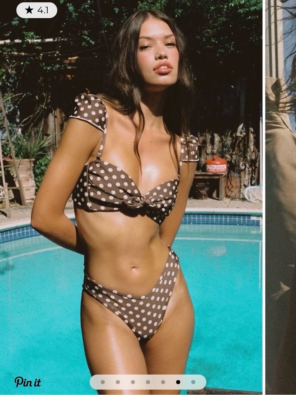 MONTCE SWIM CABANA BIKINI TOP, SIZE S & LULU BIKINI BOTTOMS, SIZE M IN VIVIAN